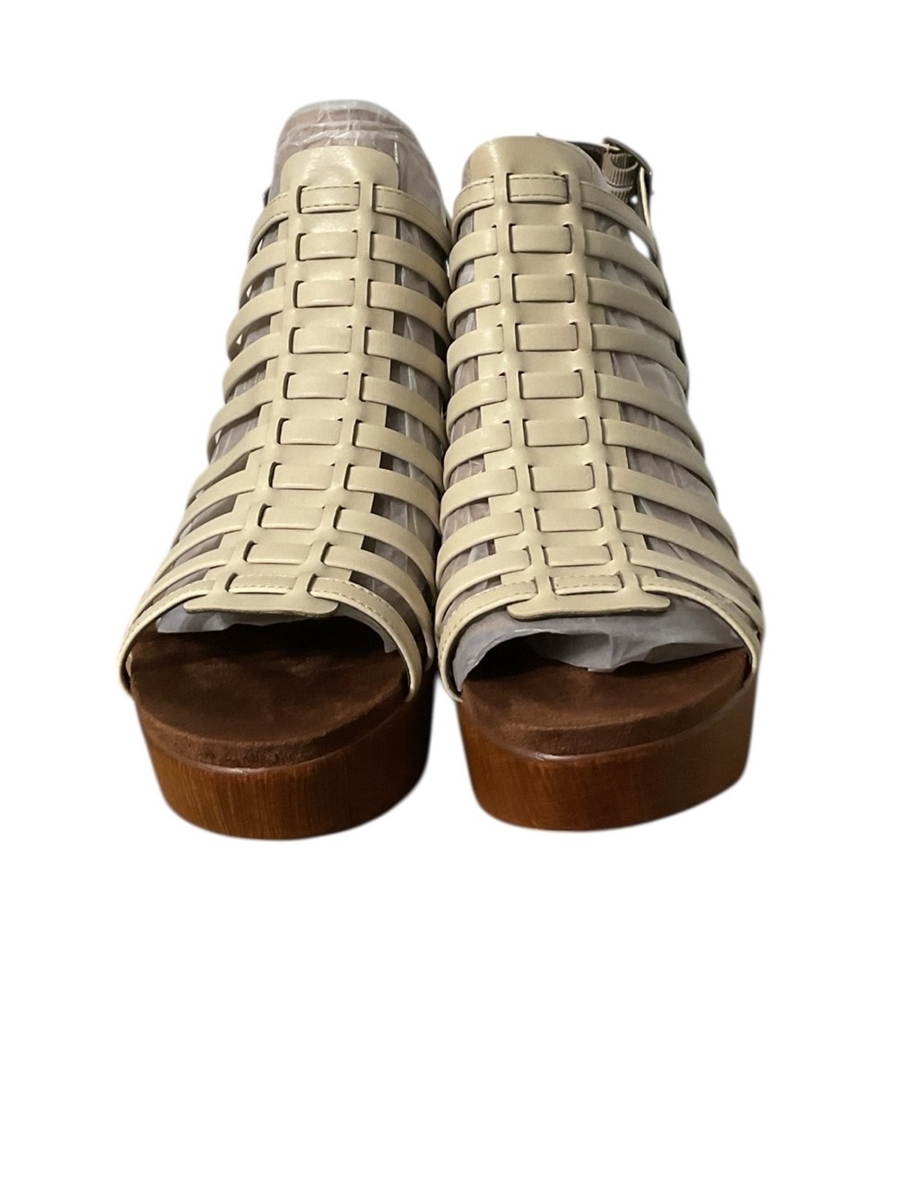 White Mountain “Astonish” Cream Strappy Platform Sandal RT $85 4” Heel - Picture 7 of 10
